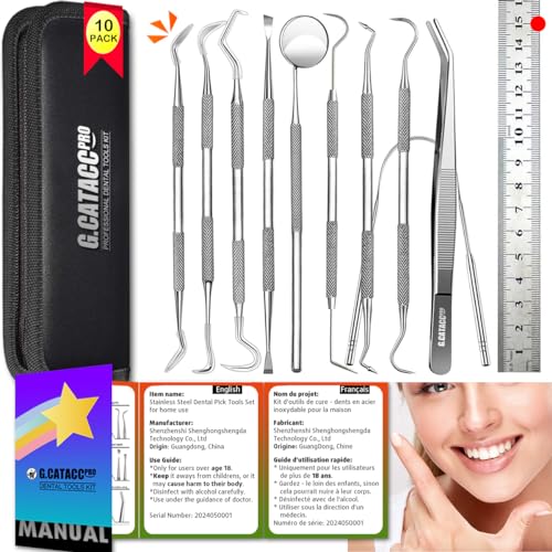 G.Catacc 4354437522 Dental Tools, 10 Pack Professional Plaque Remover thumb #6