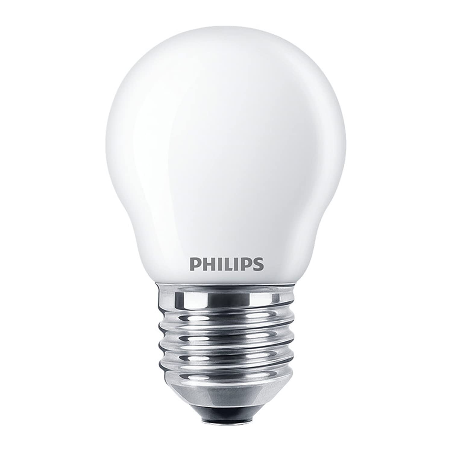 Philips CorePro LED P45 6.5W (60W Equivalent) E27 ES Frosted Golf Ball Bulb, Very Warm White 2700K, 806lm Energy Saving LED Lamp, Non-Dimmable, Long Life Incandescent Replacement