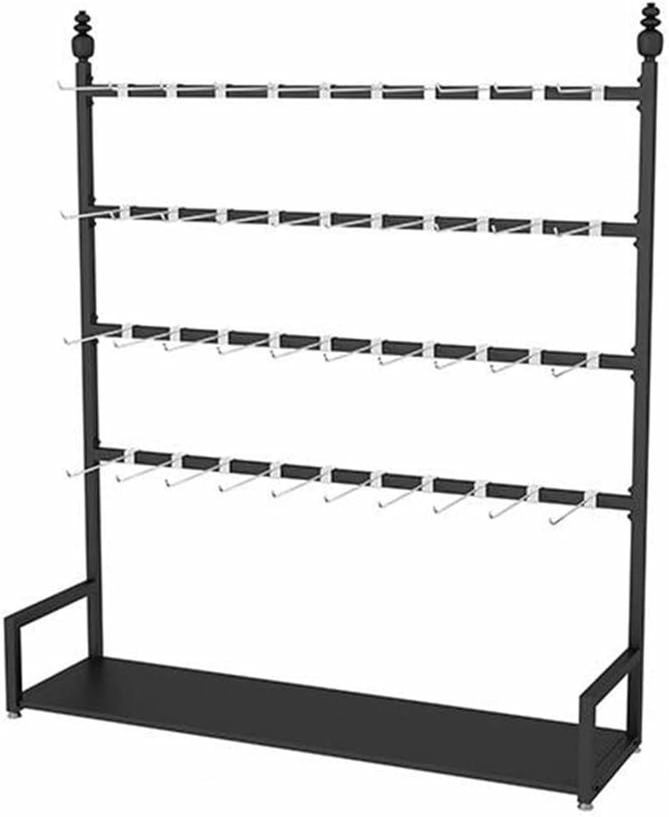 Expositor de Metal Resistente para Ropa, Organizador de Ropa Interior, Calcetines, Joyas, llaveros y Bragas con Gancho (Color: Dorado, tamaño: 150 x 35 x 150 cm)