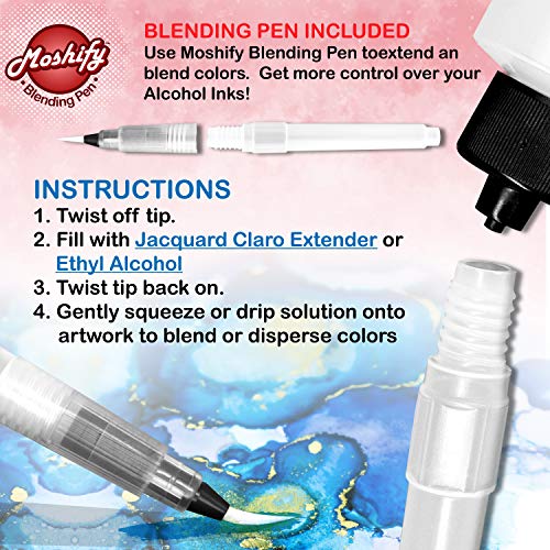 Ranger Tim Holtz Adirondack Alcohol Ink - Cabin Cupboard Set - Carmel - Ginger - Latte - Bundled With Moshify Blending Pen - Perfect For Use With Yupo Paper, Epoxy Resin And Tumblers #TOP7