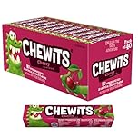 Chewits Sweets - Cherry Flavour Chewy Sweets - Bulk Box x 40 Sticks - Made with Real Fruit Juice - Vegetarian, No Artificial Colours - Nostalgic Classic British Sweet Treat for Sharing & Gifting