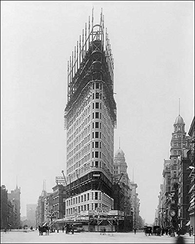 Amazon Com Flatiron Building Under Construction 1902 8x10 Silver Halide Photo Print Photographs Posters Prints