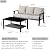 HOOOWOOO Outdoor Patio Conversation Set of 2 Pieces with Modern Outdoor Couch 3-Seat Sofa Coffee Table Wicker Outdoor Furniture Bistro Set for All Weather,Beige Cushion