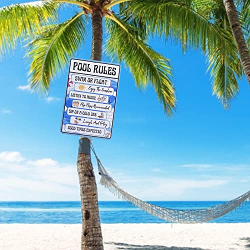 Sinalização de Piscinas,Palavras Placas de Metal para Piscina - Sinais de decoração de piscinas inte