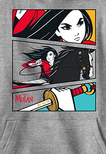 Disney Boy's Action Panels Hoodie, Athletic Heather, Large #TOP1