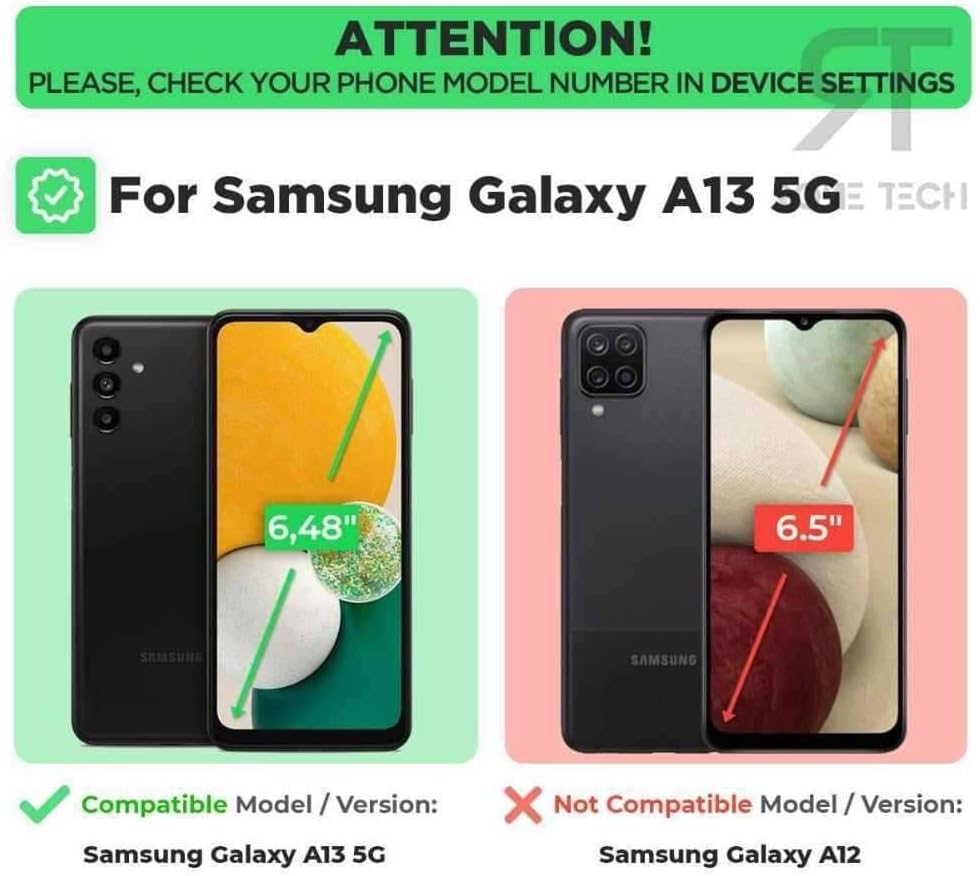 Rome Tech Belt Clip Holster Case for Samsung Galaxy A13 5G [SM-A136] Dual Layer Shockproof Cell Phone Cover with Kickstand - Heavy Duty Galaxy A 13 5G Phone Case with Clip On - Dark Green