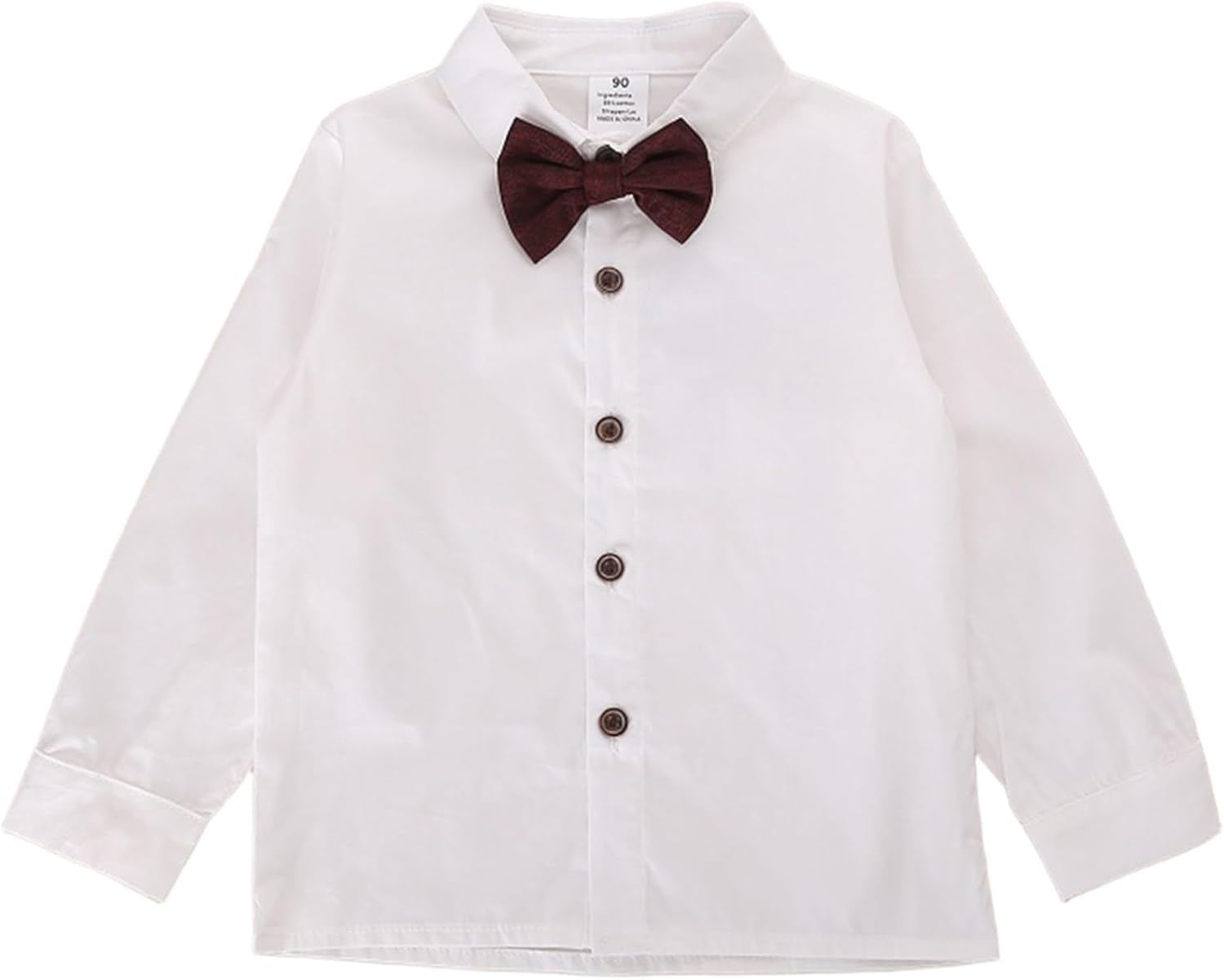 Choomomo Boys Formal Suit 3PCS Toddler Tuxedos for Wedding Slim Fit Kids Outfit Bowtie Shirt Vest Pants