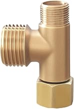 Bidet T Adapter Compatible with Toto Fit Washlets for Skirted Toilets Install, (3/8" x 3/8" x 1/2"), Connect to 3/8" Water Supply at the wall Instead of 7/8" Toilet Tank Inlet