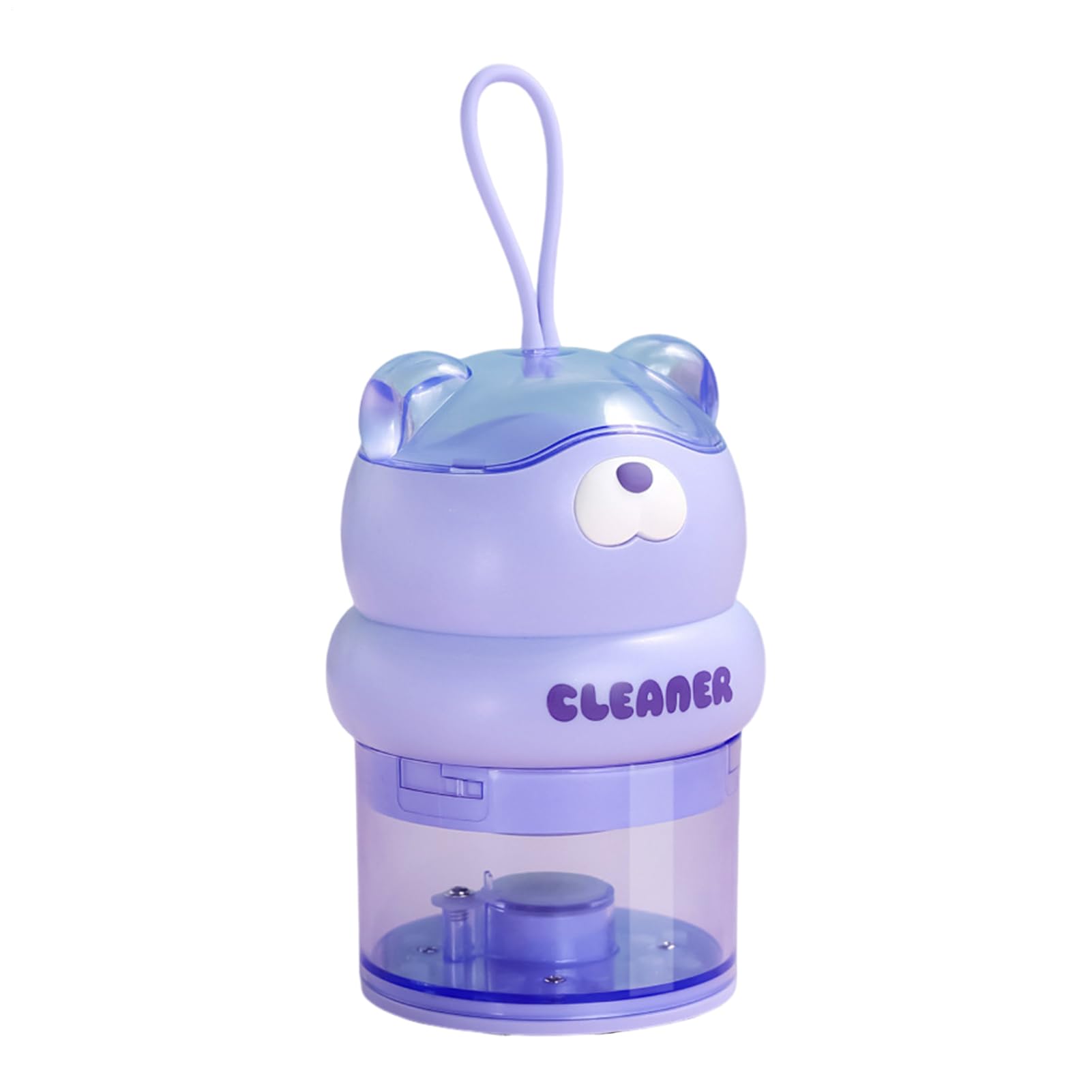 Aspiradora de escritorio con oso decorativo y recolector de polvo de ABS resistente