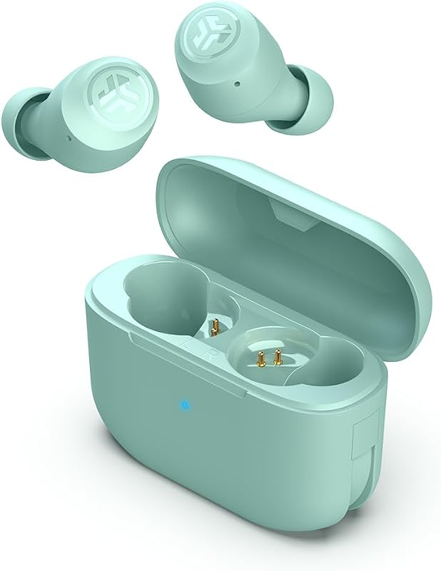 Go Air Pop True Wireless Earbuds, in Ear Headphones, Bluetooth Earphones, Ear Buds with 32H Playtime, Bluetooth Earbuds with Microphone, USB Charging Case, Dual Connect, EQ3 Sound, Mint