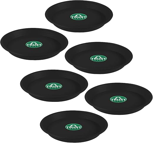 Trustbasket Uv Treated Round Bottom Tray(Plate/Saucer) Suitable for 6 Inch Round Plastic Pot Heavy Duty Highly Durable Plant for Indoor Home Decor…