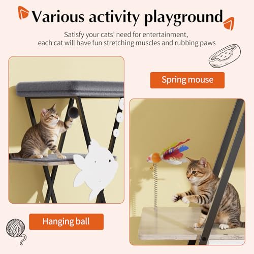 Árbol para Gatos Moderno de Múltiples Niveles para Interior miniatura 5