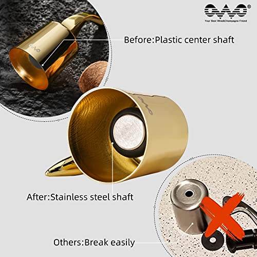 OWO Wine Bottle Stopper Wine Saver with Silicone Stainless Steel Decorative Wine Preserver Wine Toppers Stopper Reusable Wine Corks Keeps Wine Fresh