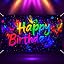 Neon Happy Birthday Banner#1