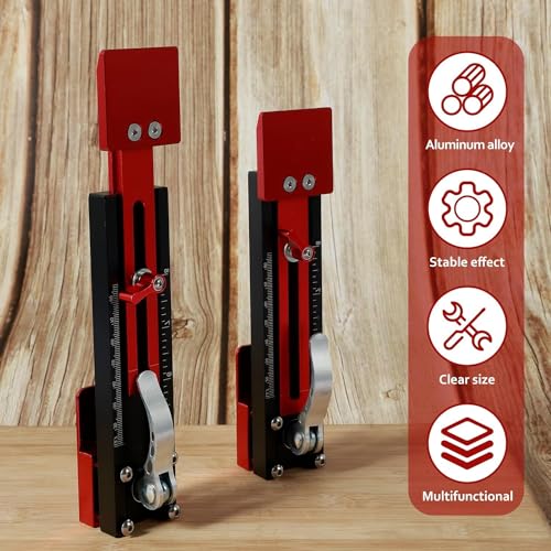2PCS Adjustable Cladding Gauge Tool, Aluminium Alloy Siding Mounting Gauge with Clear Scale - Image 2