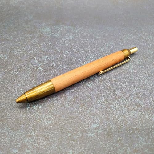 Baton Dor 欅(けやき)木軸ペン・ノック式ボールペン スペシャルエディション[鼈甲風(艶金)]