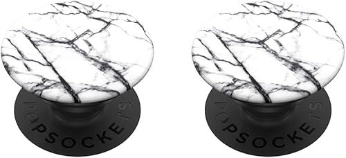 Vista 37 de PopSockets - Agarre para teléfono con soporte expandible, agarre adhesivo, color dorado Prana Negro