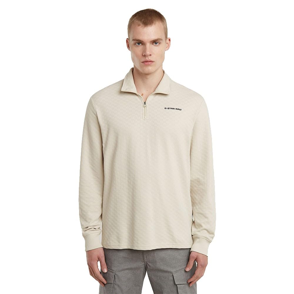 G-Star Herren Checquard Tweeter Half Zip T-Shirt