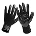 Dog Grooming Glove, Hair Removal Mitts, Horse Glove, Cat Mitts Dog Grooming Brushes Gloves Works as Grooming, Bathing, Shedding, Combing and Massage Gloves for Dogs/Cats/Horse, One Pair - Black-XL