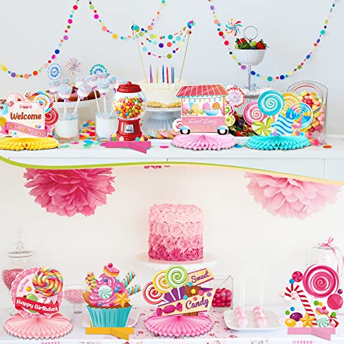 10 Pieces Candyland Party Decorations Candyland Table Centerpieces Candyland Table Decorations Candyland Honeycomb Centerpieces Candyland Decorations For Birthday Baby Shower Sweet Shop Party Supplies #TOP6