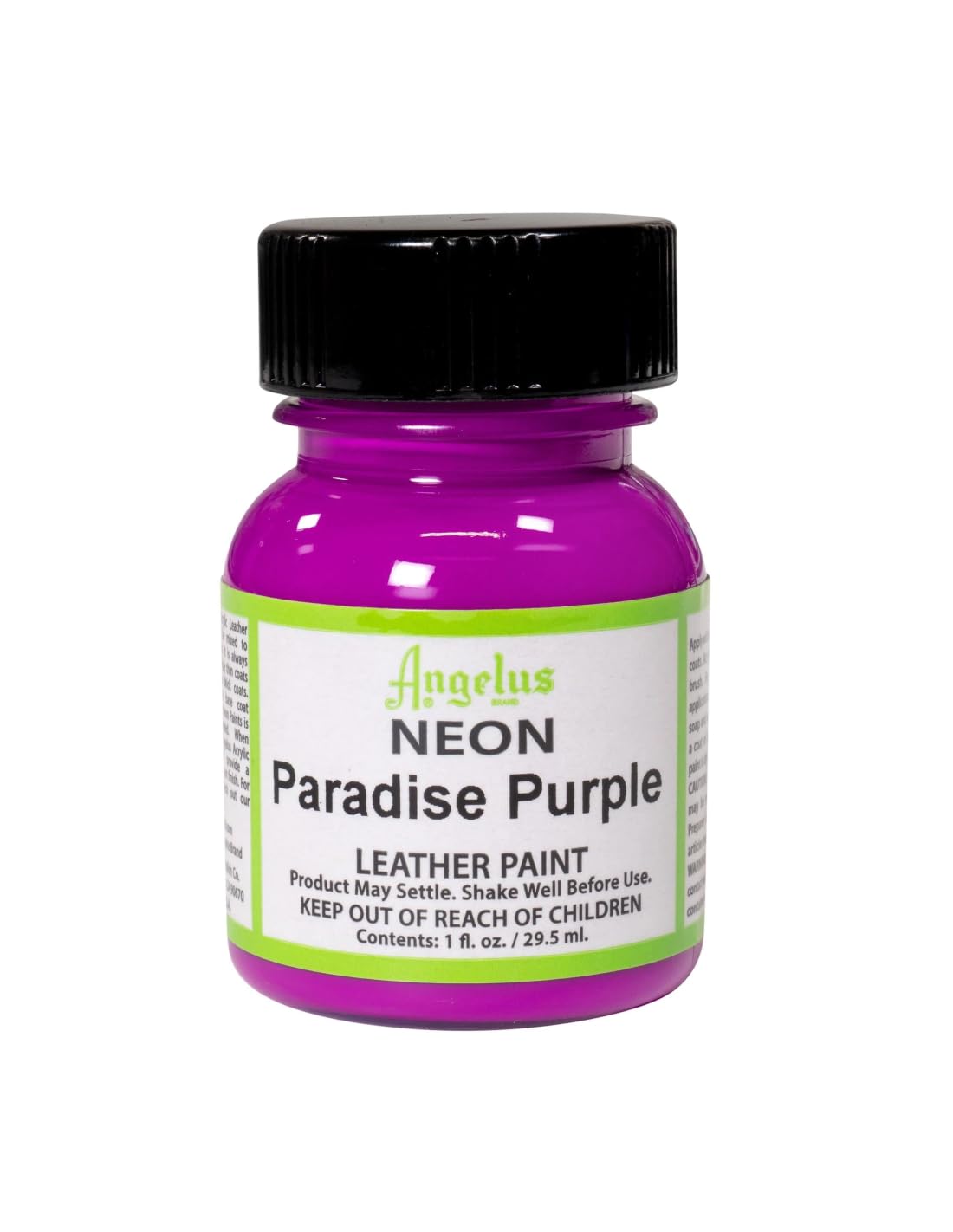Angelus Neon-1 oz Leather Paint, Paradise Purple