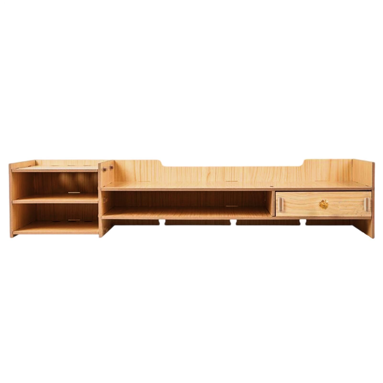 Supporto per monitor in legno, organizer salvaspazio da scrivania per laptop e PC, ideale per casa, ufficio e dormitorio, migliora l'efficienza dello spazio di lavoro