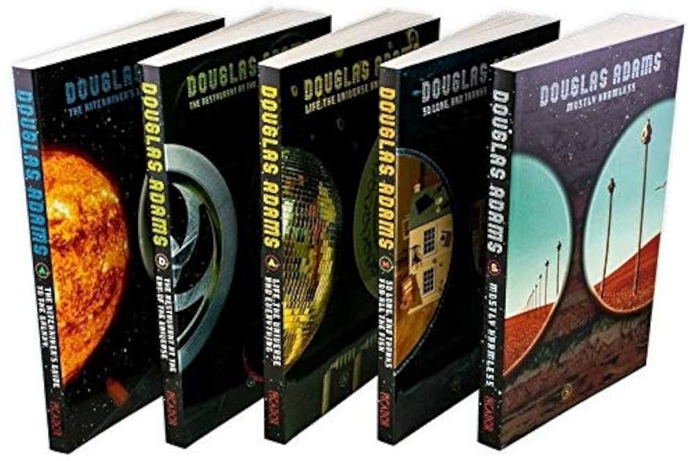 希少　Douglas Adams 4冊セット Hitchhiker's Guide 4-Book Set by Douglas Adams: Good