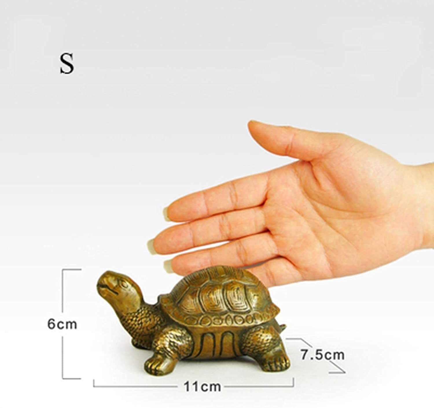 Amazon.co.jp: 彫刻 置物・オブジェ 長寿亀の銅の動物の