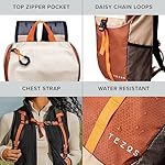 Tezos Juniper Daypack, Lightweight Hiking Backpack and Hydration Pack for Camping, Travel, Biking, and the Outdoors, 16 Liter (Desert Sand) - Image 4