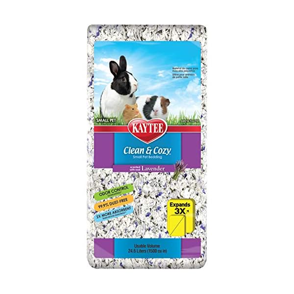 Kaytee clean & cozy lavender bedding for pet guinea pigs, rabbits, hamsters, gerbils, and chinchillas, 24. 6 liters
