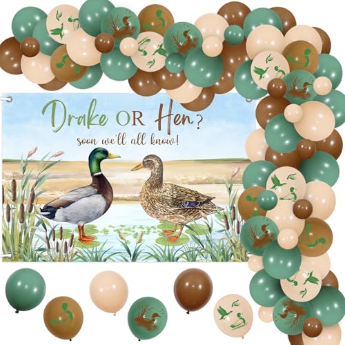 Déco révélation de sexe canard pour organiser une baby shower chasse en plein air originale
