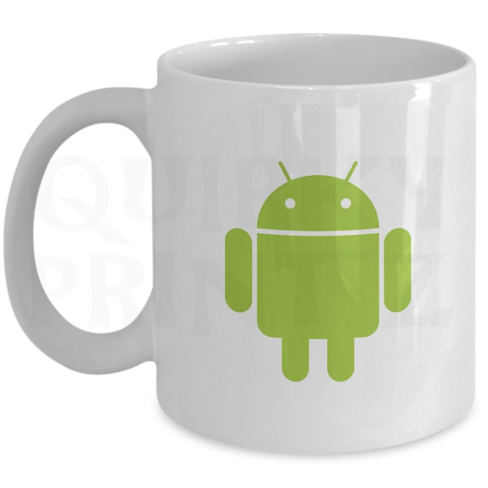 Quirky Printz White Novelty Android Funny Gift Slogan Mug Sk63