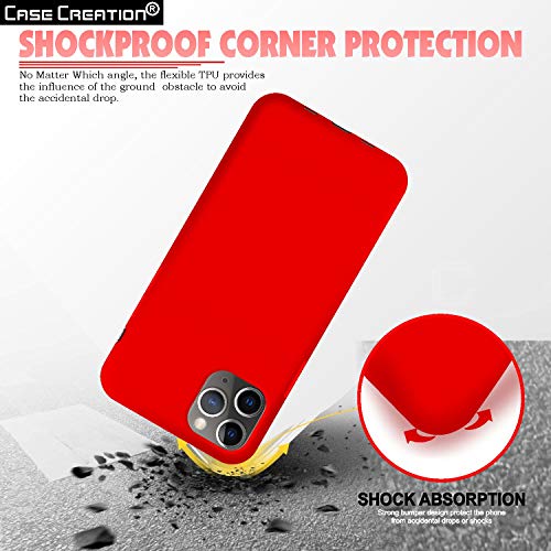 Image of Case Creation Luxurious OG Series for iPhone 11 Pro Max Case Cover,Anti-Dirty Slim Case Frosted Matte Cute Candy TPU Raised Bezel (Splash of Color) Back Cover for Apple iPhone 11 Pro Max -Wine Red