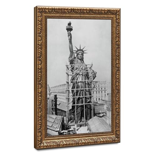 Toile Statue de la Liberté WCYB premium - Cadre à suspendre et impression 1884