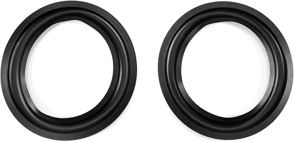 Walmeck Borda de Borracha do Alto-falante 6 Polegadas 156 Mm Peças de Reposição Surround Borracha Preta Perfurada para Reparo Alto-falante Durável, Resistente Ao Desgaste,