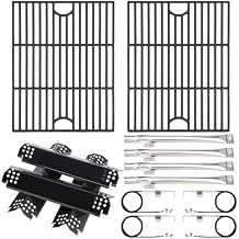 Grill Replacement Parts for Nexgrill 4 Burner 720-0830H 720-0830D 720-0783C 720-0783E 720-0958A, Cast Iron Grill Grate Heat Shield Igniters and Burner Parts Kit for Nexgrill 4&5-Burner Gas Grills