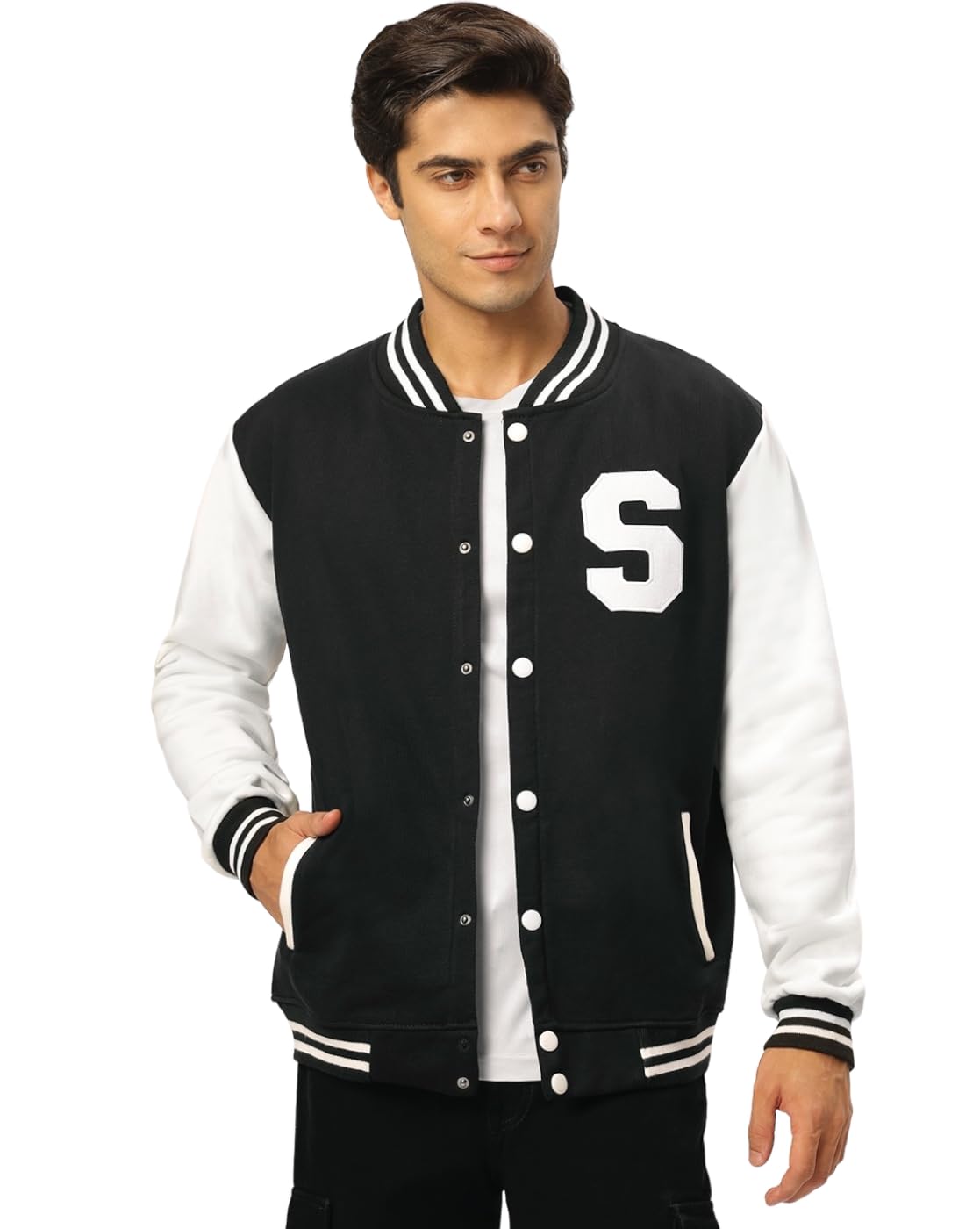 Men's Cotton Blend Standard Length Varsity Jacket