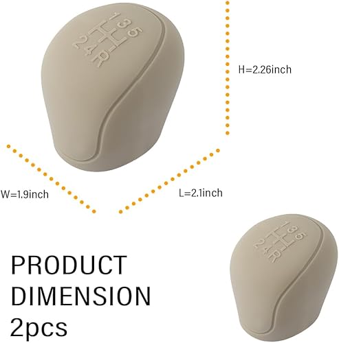 Miniatura 2 de IHOTDER 2 fundas de silicona para palanca de cambios de automóvil, cubierta antideslizante para pomos de palanca de cambios, accesorios para el