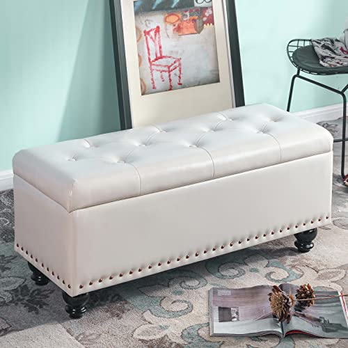 Tabouret à langer gain de place avec grand coffre de rangement