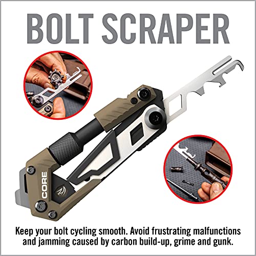 Real Avid Gun Multi Tool Core: Tactical Rifle Tool & Edc Tools, Gun Accessories & Utility Tool Kit For Gun Maintenance, Includes Carbon Removal Tool & Front Sight Adjuster #TOP5