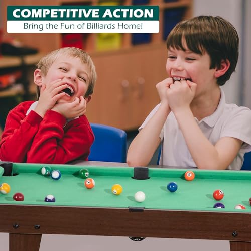 Billardtisch Kinder,Mini Pool Billardtisch,Klein Billardtisch Set 51x31x10cmcm,Billardtisch Spiel Set Tragbarer Stressabbau Tisch Snooker Puzzle Billardtisch für Kinder – Bild 4
