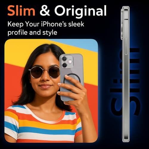 Image of Jkobi Lifetime Anti-Yellow MagSafe Compatible Clear Back Cover Case for Oppo A5 Pro (Sleek Hard Crystal | Shockproof and Camera Protection)