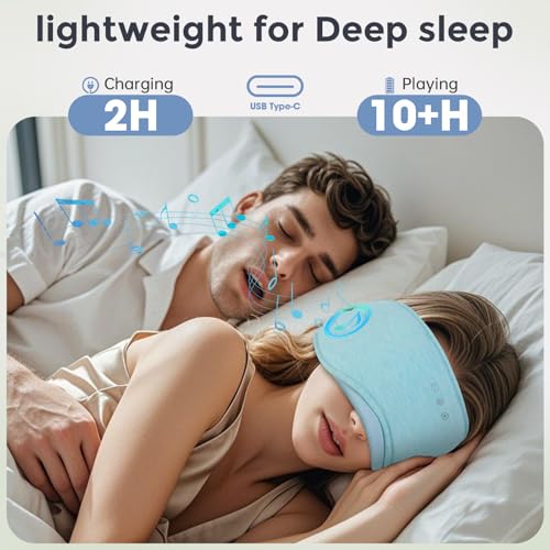 ZHENYEMEI Bluetooth 5.4 Sleep Mask Headphones w/ HD Speakers & Microphone (Various) - image 9