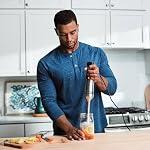 Vitamix 5-Speed Immersion Blender, Professional-Grade Hand Blender with 625-Watt Motor and Stainless-Steel Blade, Stainless Steel/Black