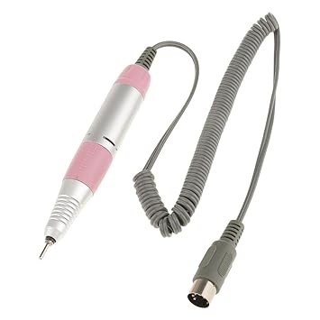 Ketsicart Professional Electric Nail Art Drill Bits Handpiece Manicure Machine Pen Handle Replacement Hand Piece Pink (B-2948)