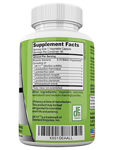 Probiotics by Herrmann Health Products | Probiotic for Men and Women | High Potency 7 Strain Formula | 5.75 Billion Organisms per Capsule | Non-GMO Consisting of DE111™ | GMP Certified 60 Capsules - Image 4