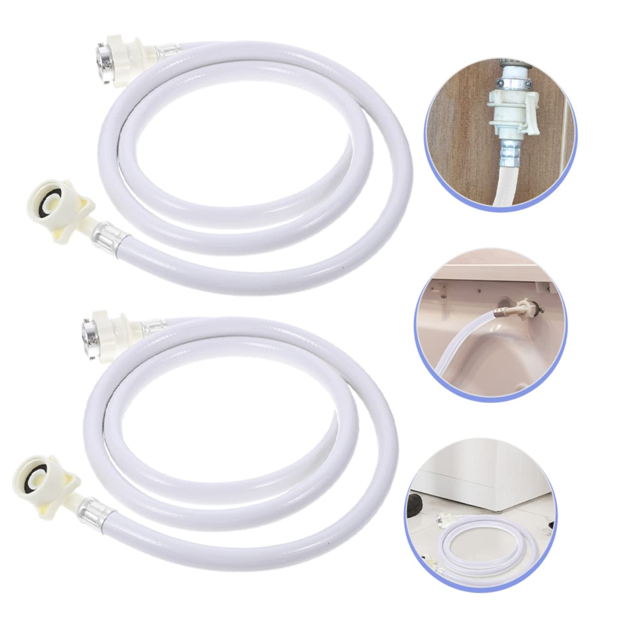 Gatuida 2pièces Tuyau Arrivée Eau Pour Machine à Laver De Rallonges Avec Adaptateur Installation Facile Et Universelle Connexion Robuste Et Étanche