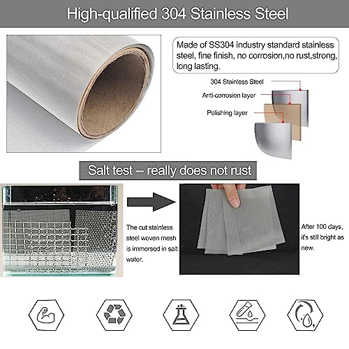 Rete Metallica per recinzioni Acciaio Inox 80 Mesh...