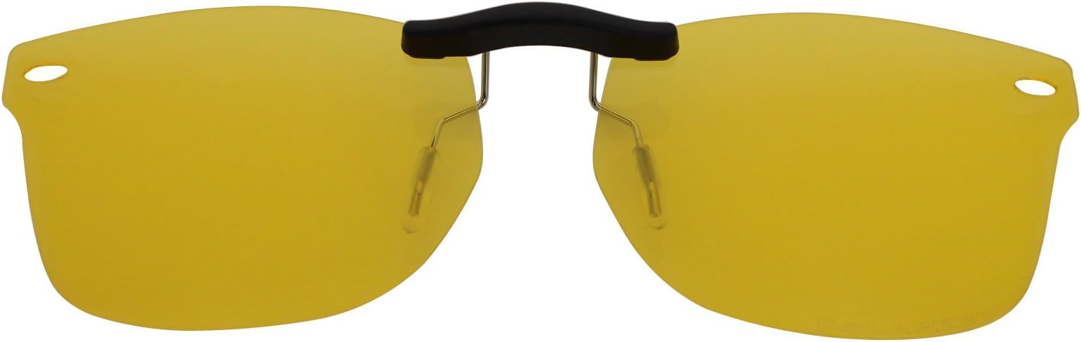 Custom Fit Polarized CLIP-ON Sunglasses For Ray-Ban RB5228 50X17 HD Yellow