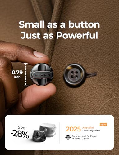 10 pack magnetic cable clips 2025 minimum size lisen halloween decor christmas decorations indoor magnetic cord holder for nightstand desk cable management for home office organizer dorm wall car